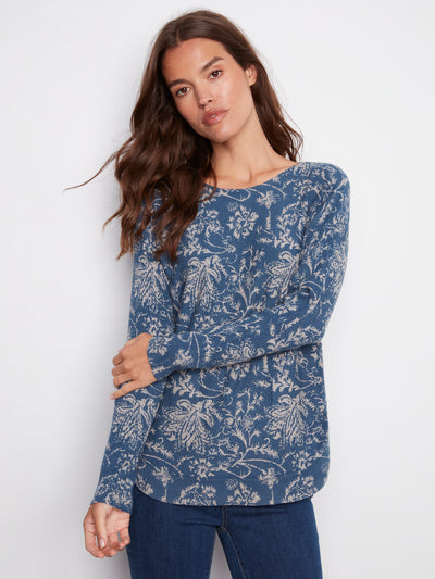 Charlie B Top - Printed Sweater - Calico