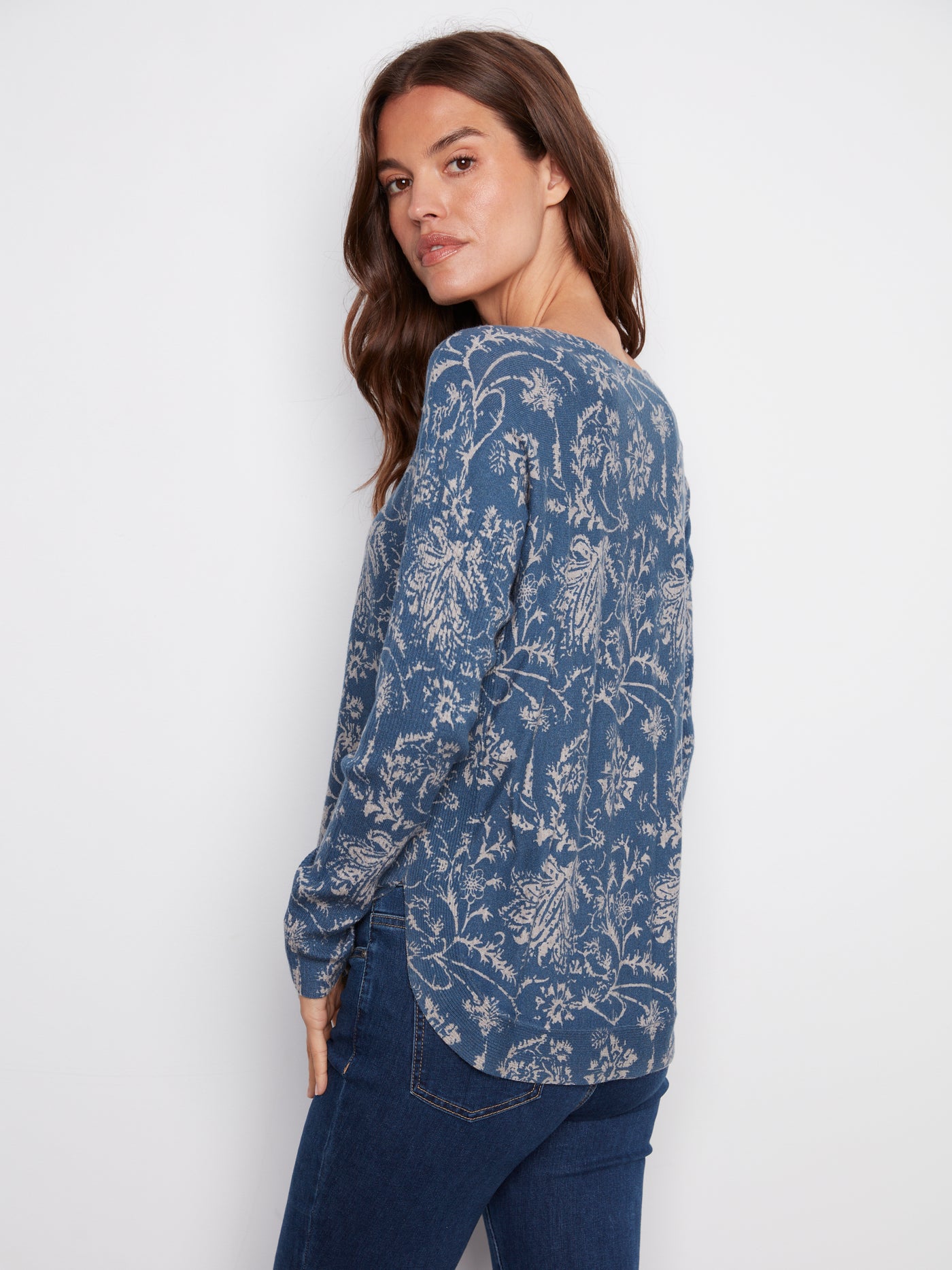 Charlie B Top - Printed Sweater - Calico