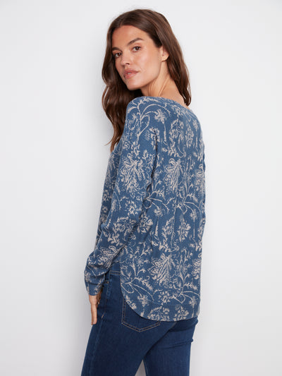 Charlie B Top - Printed Sweater - Calico