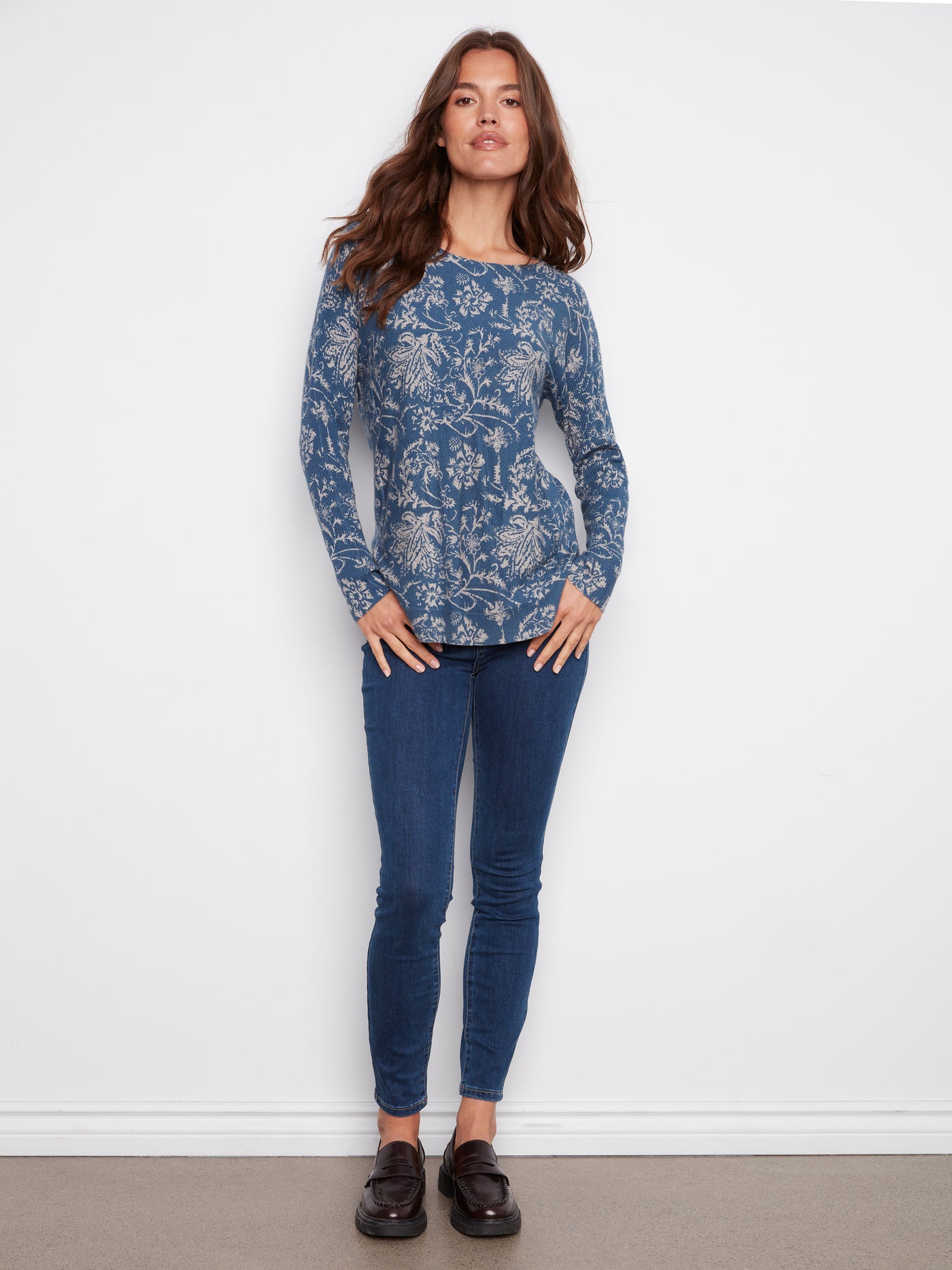 Charlie B Top - Printed Sweater - Calico