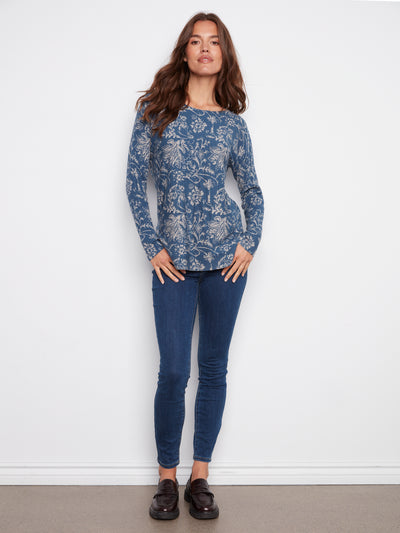 Charlie B Top - Printed Sweater - Calico