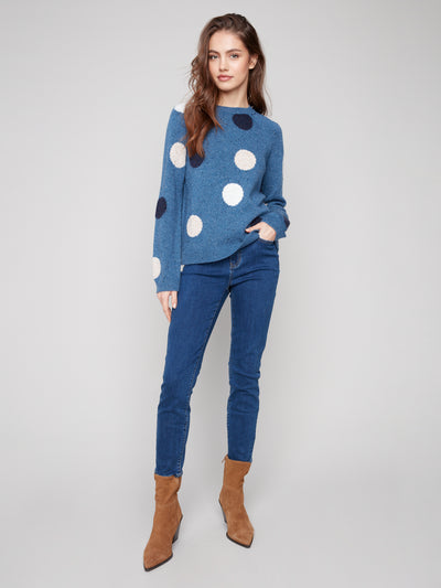 Charlie B Top - Polka Dot Sweater - Oxford