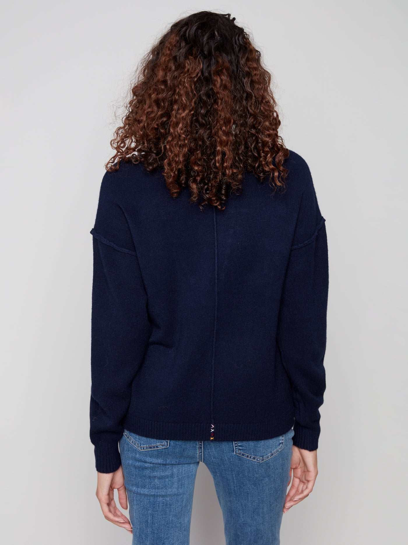 Charlie B Top - Love Sweater - Navy