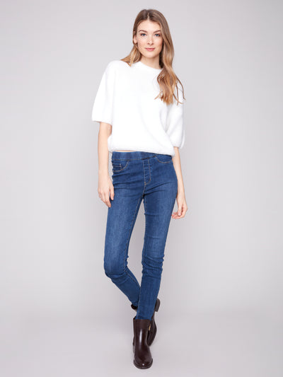 Charlie B Top - 3/4 Sleeve Knit - Ecru