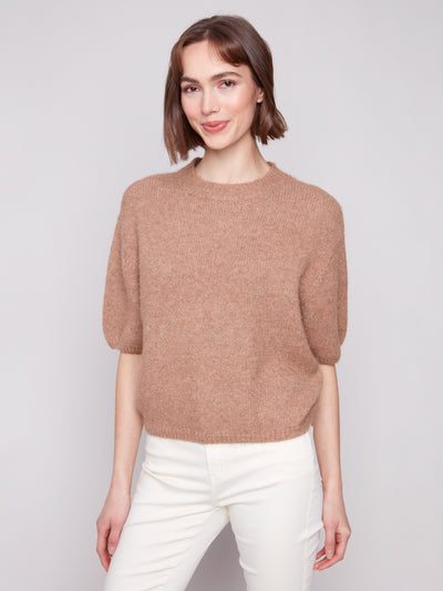 Charlie B Top - 3/4 Sleeve Knit - Sesame