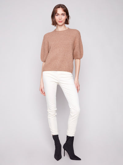 Charlie B Top - 3/4 Sleeve Knit - Sesame