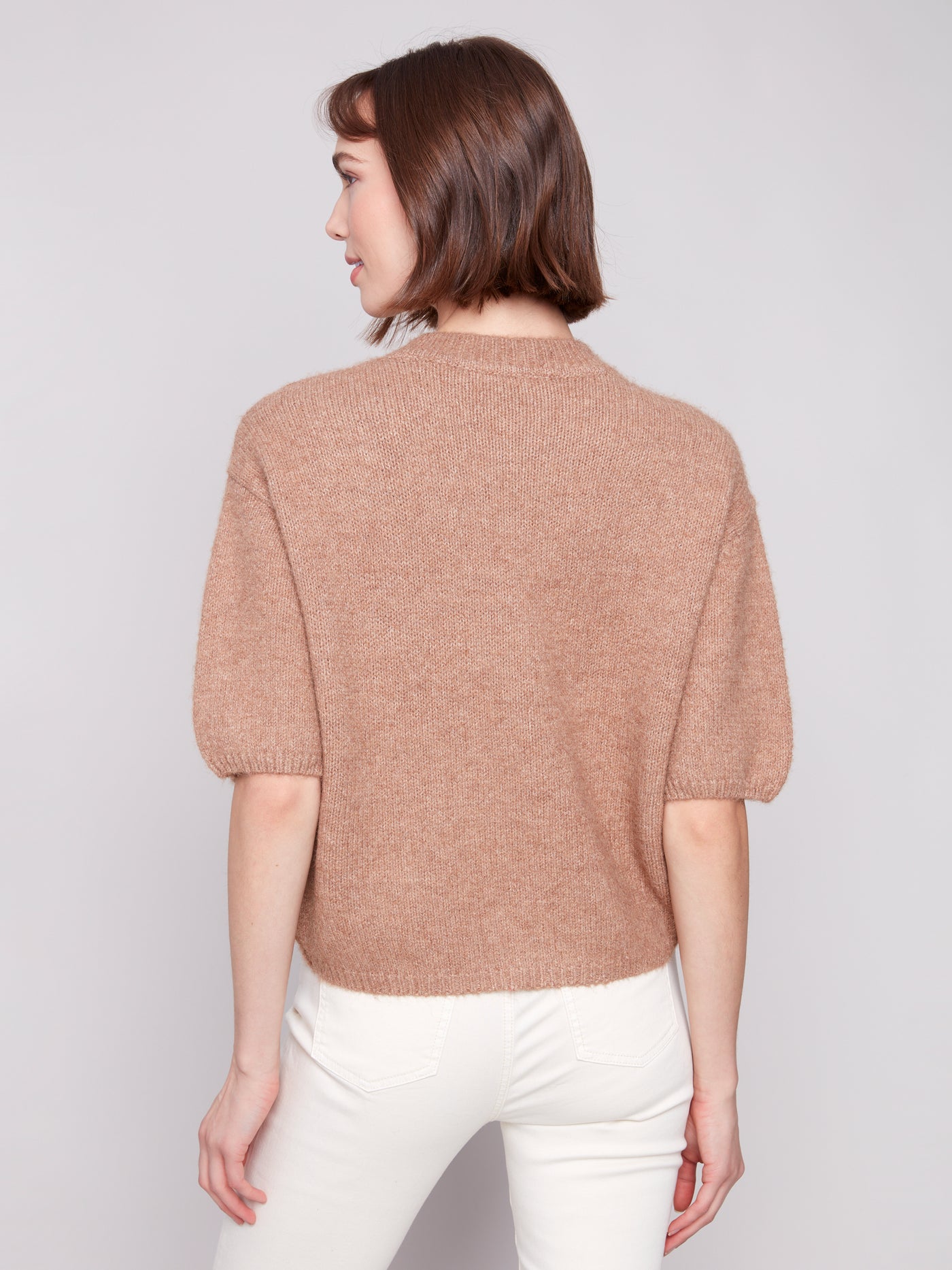 Charlie B Top - 3/4 Sleeve Knit - Sesame