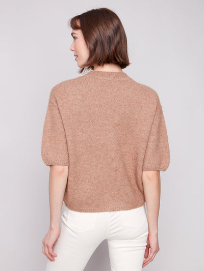 Charlie B Top - 3/4 Sleeve Knit - Sesame