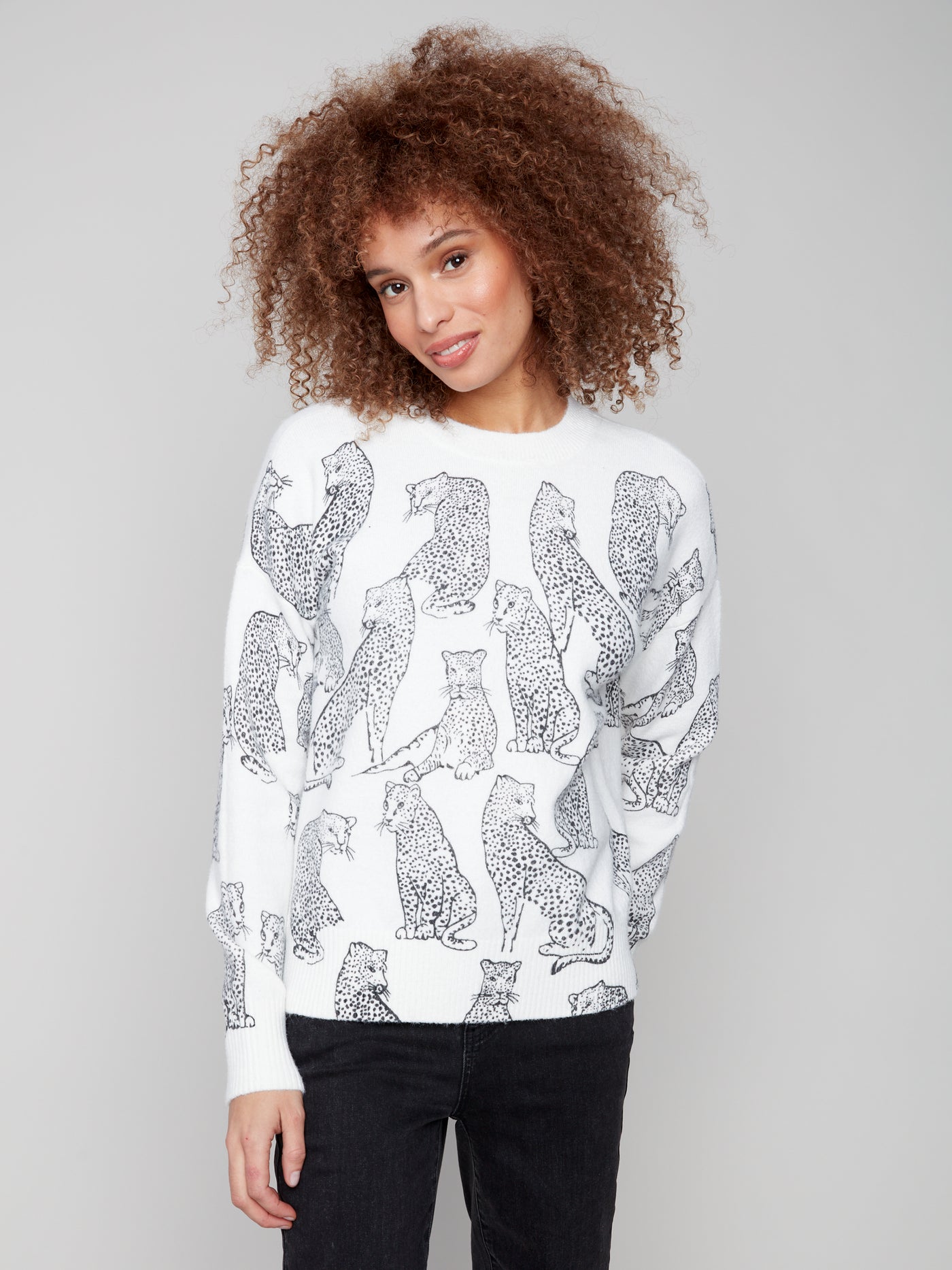 Charlie B Top - Printed Knit - Cheetah