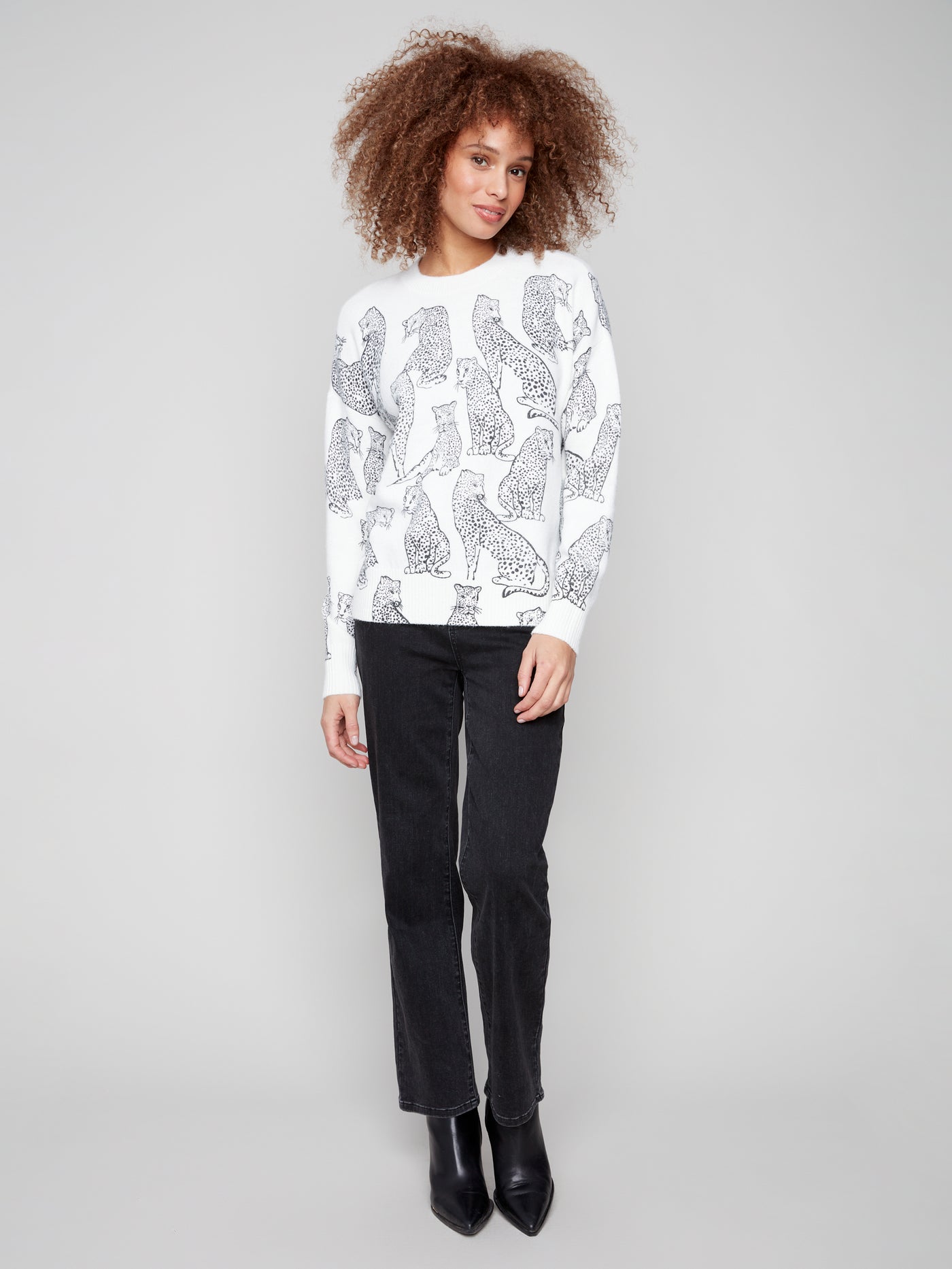 Charlie B Top - Printed Knit - Cheetah