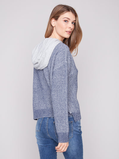Charlie B Top - Hoodie Sweater - Denim