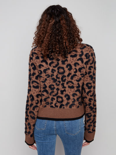 Charlie B Top - Animal Print Cardi - Multi