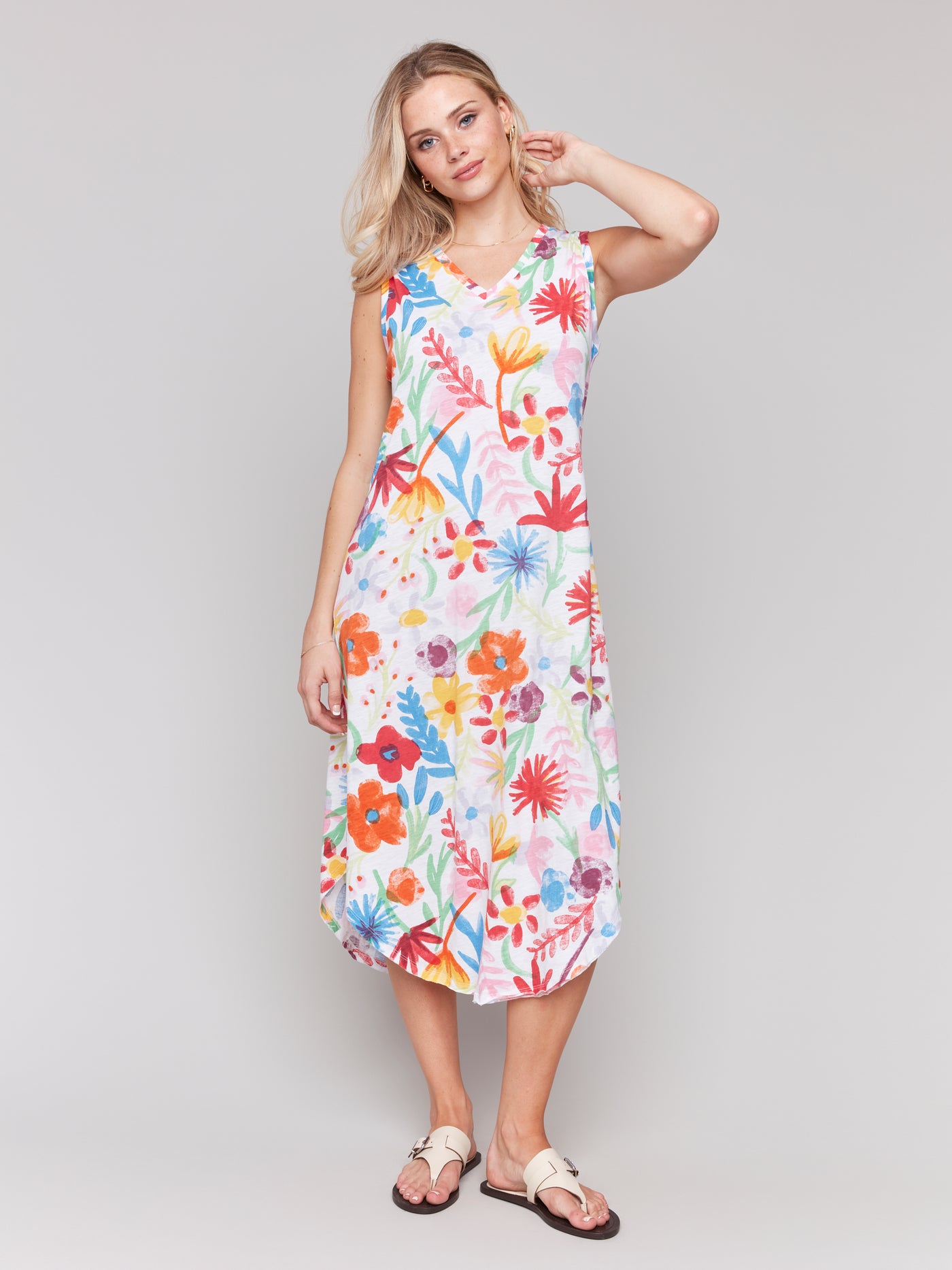 Charlie B Dress - Sleeveless V - Wildflowers