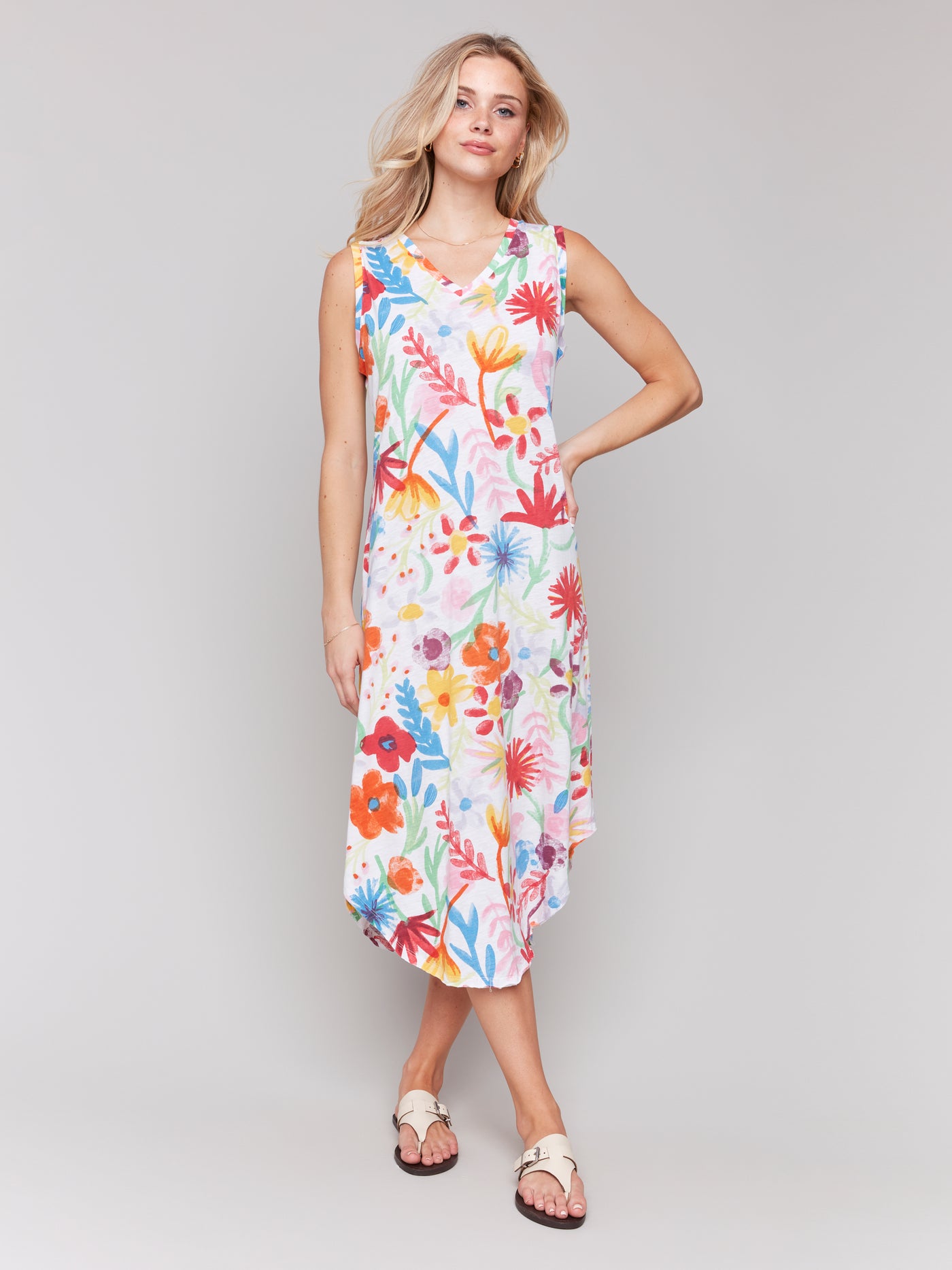 Charlie B Dress - Sleeveless V - Wildflowers