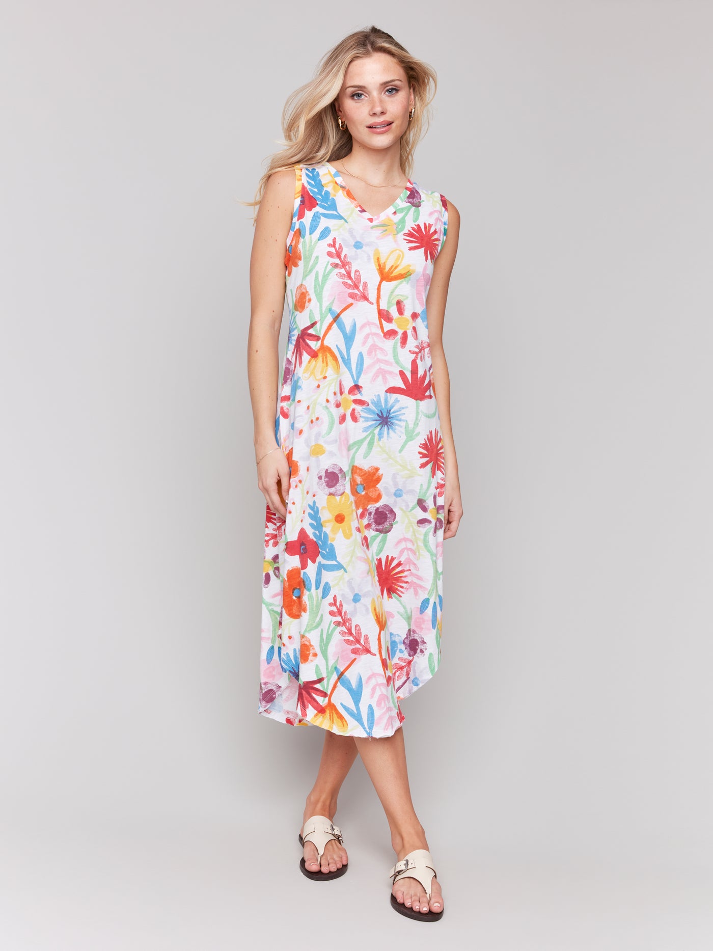 Charlie B Dress - Sleeveless V - Wildflowers