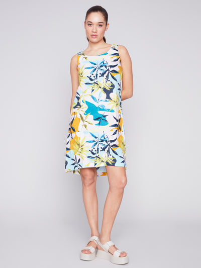 Charlie B Dress - Linen Floral Print - Multi