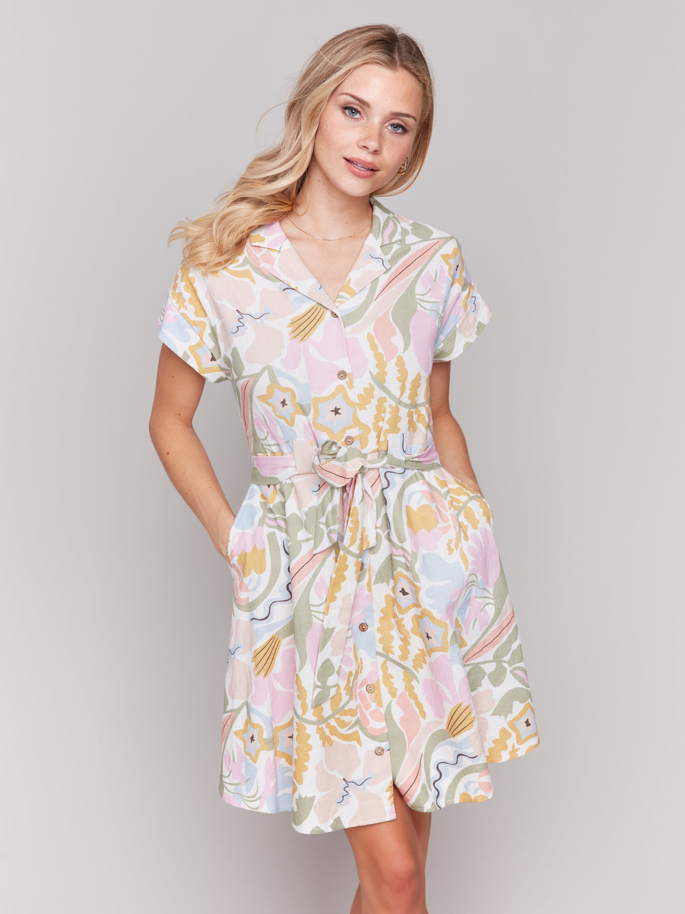 Charlie B Dress - Button Front - Pastel