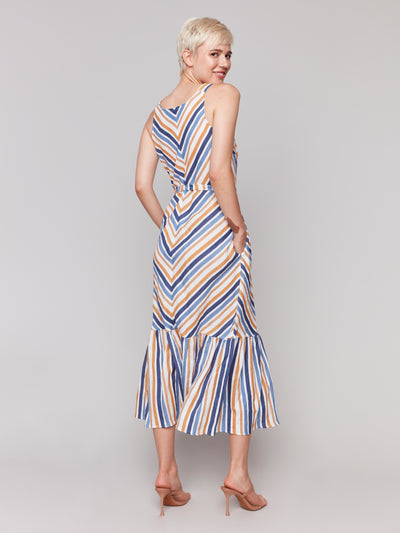 Charlie B Dress - Striped Maxi - Blue /Multi