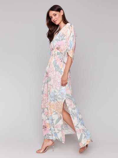 Charlie B Dress - Floral Print Maxi - Dahlia