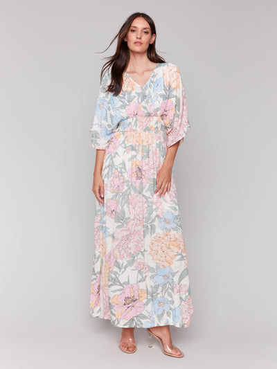 Charlie B Dress - Floral Print Maxi - Dahlia