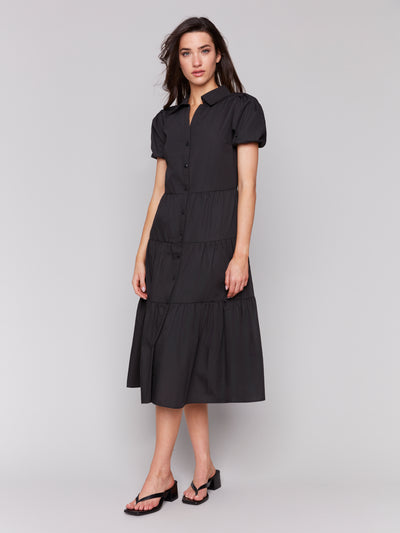 Charlie B Dress - Tiered Maxi - Black