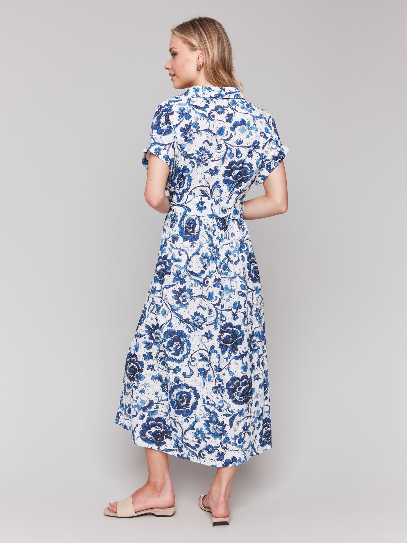 Charlie B Dress - Button Front Maxi - Delphiniu