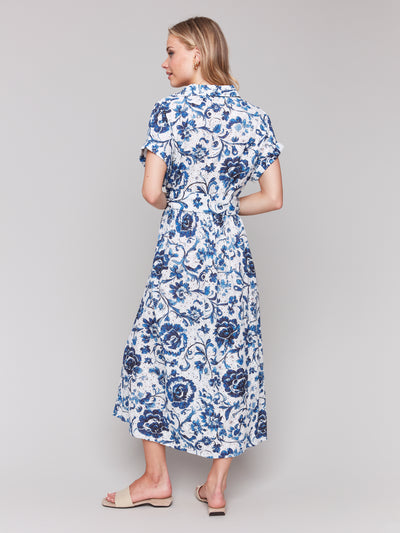 Charlie B Dress - Button Front Maxi - Delphiniu