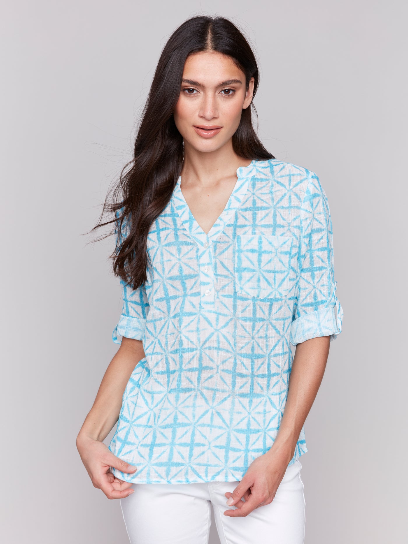 Charlie B Top - Lightweight Blouse - Lagoon