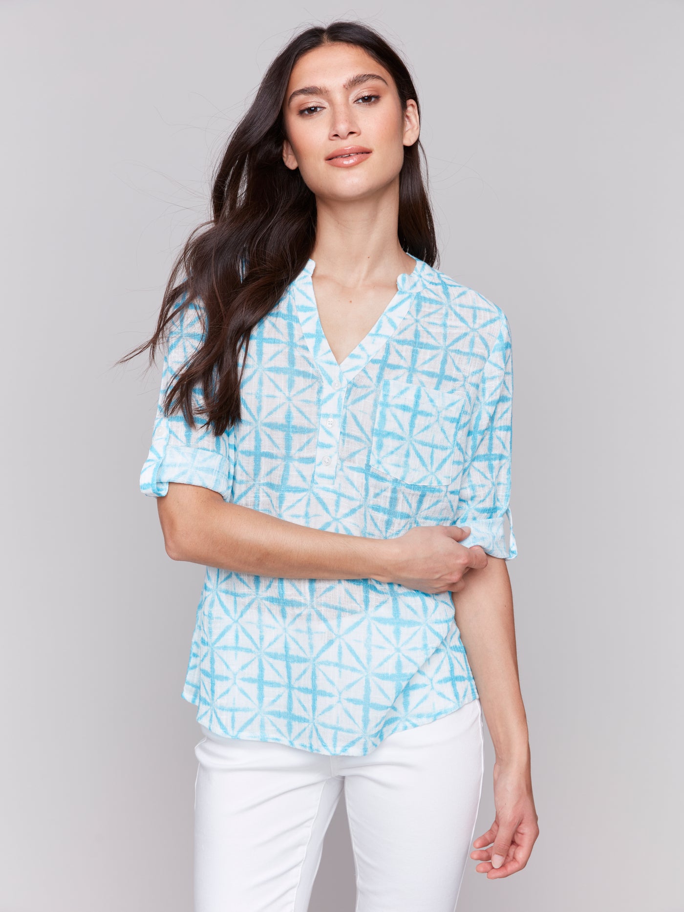 Charlie B Top - Lightweight Blouse - Lagoon