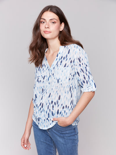 Charlie B Top - Lightweight Blouse - Blue