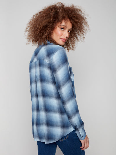 Charlie B Top - Plaid Shirt - Denim