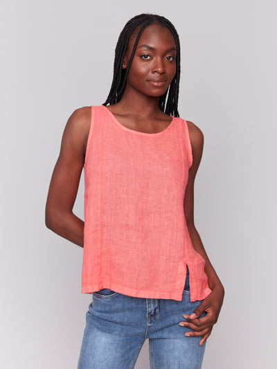 Charlie B Top - Linen Tank - Watermelon