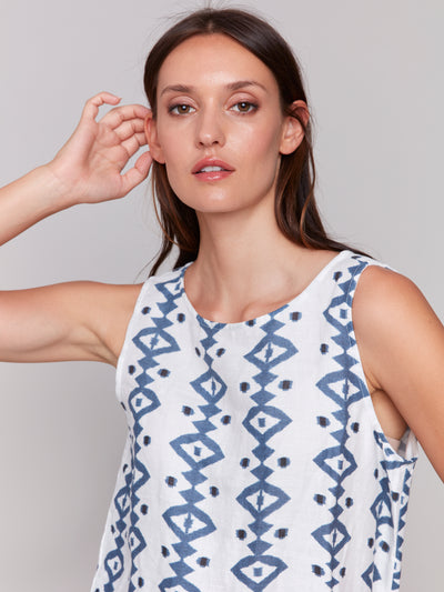 Charlie B Top - Print Tank - Geo