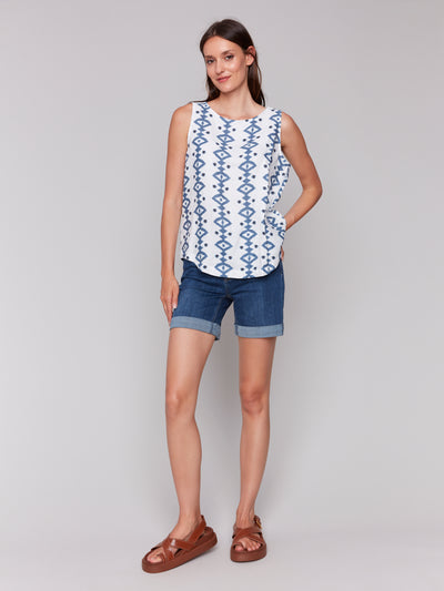 Charlie B Top - Print Tank - Geo