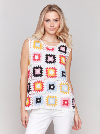 Charlie B Top - Crochet Cami - Multi