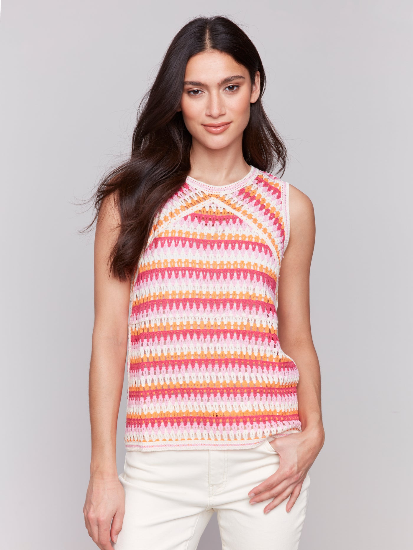 Charlie B Top - Crochet Cami - Begonia