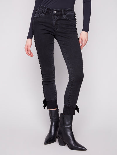 Charlie B Jean - 5 Pocket + Bow - Charcoal