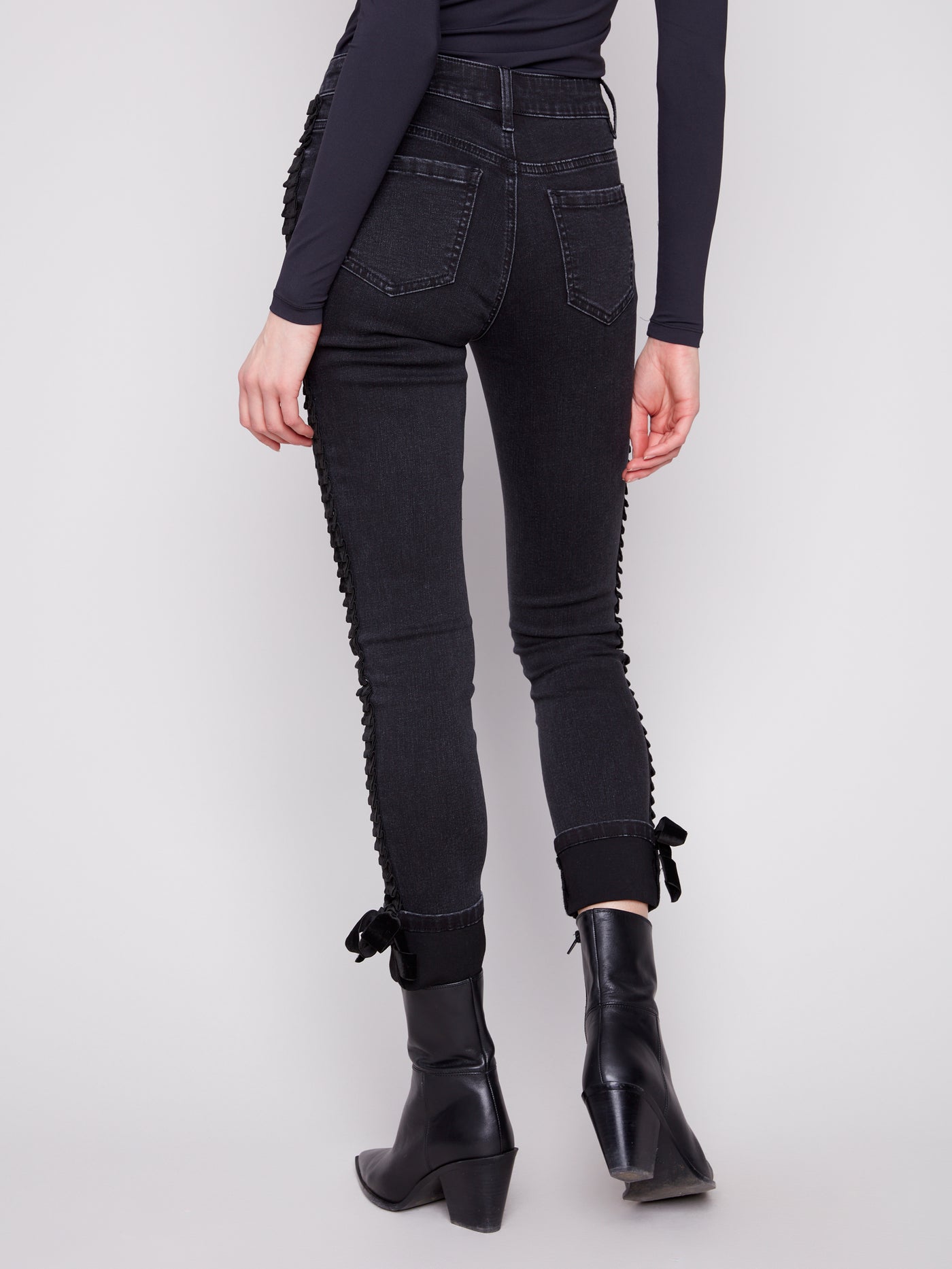 Charlie B Jean - 5 Pocket + Bow - Charcoal