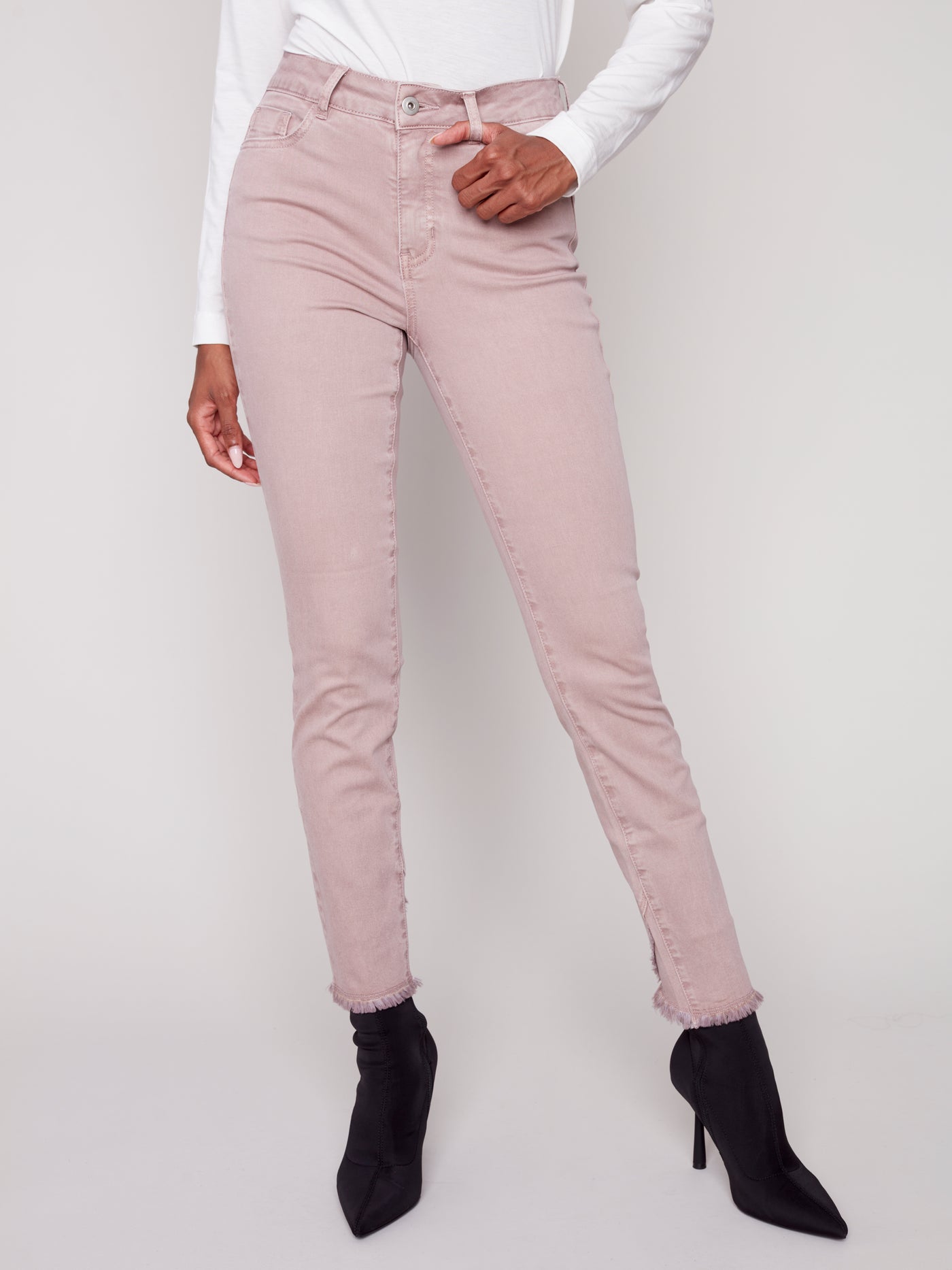 Charlie B Jean - Fringe Hem - Pink Powder