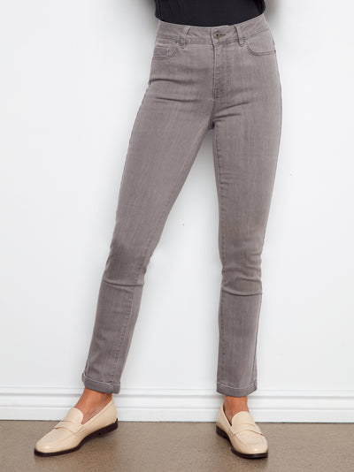 Charlie B Pant - Cuff Jean - Grey Smoke