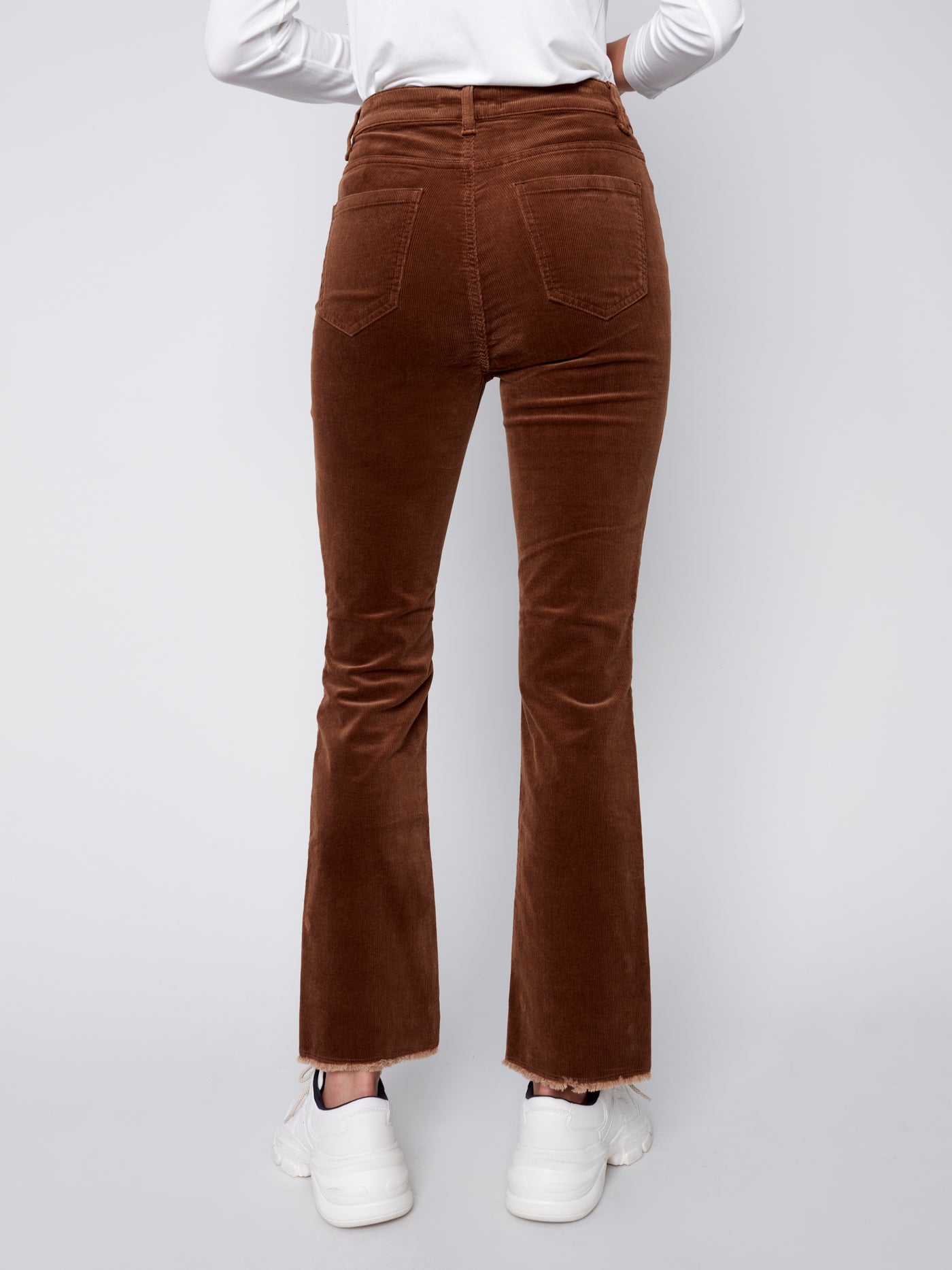 Charlie B Pant - Fringe Hem Cord - Truffle