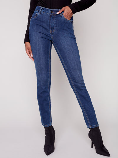 Charlie B Pant - Zip Pocket Jean - Blue