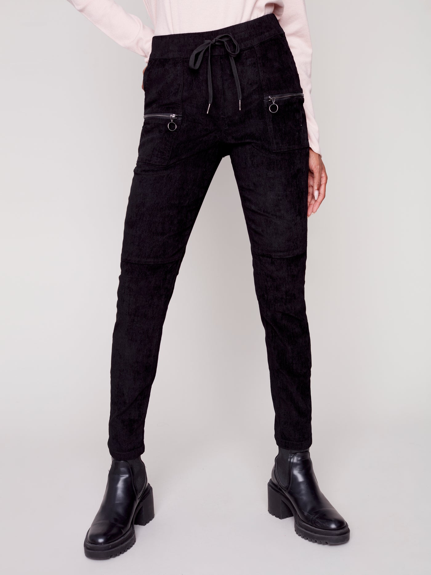 Charlie B Pant - Corduroy Jogger - Black