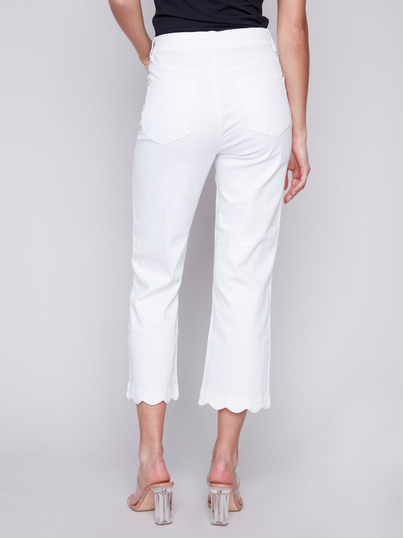 Charlie B Jean - Lace Hem - White