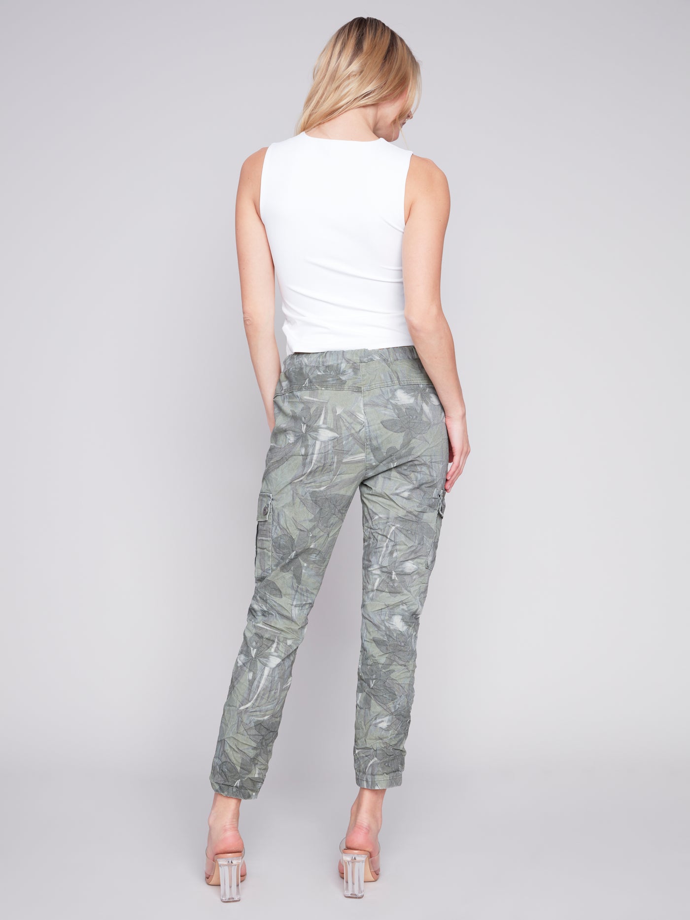 Charlie B Pant - Printed Jogger - Celadon