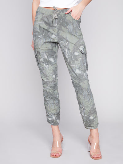 Charlie B Pant - Printed Jogger - Celadon