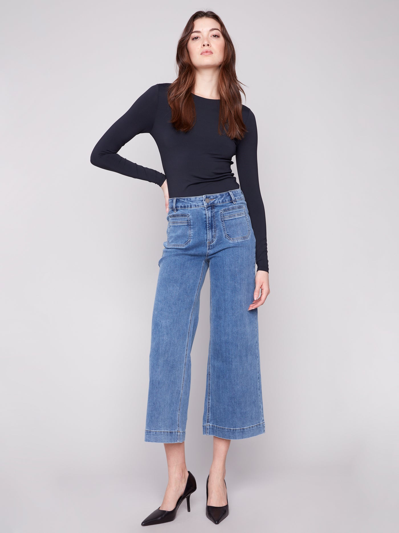 Charlie B Jean - Patch Pocket Flare - Blue