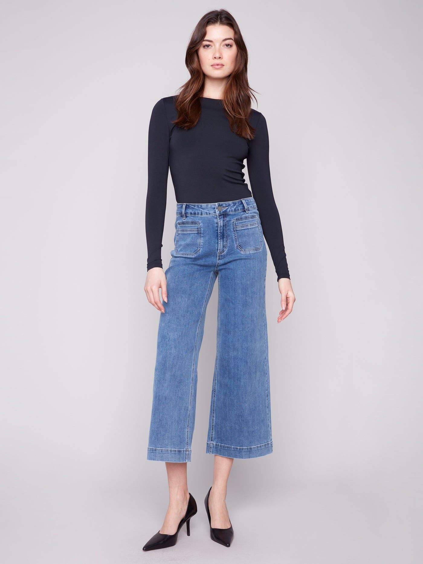 Charlie B Jean - Patch Pocket Flare - Blue