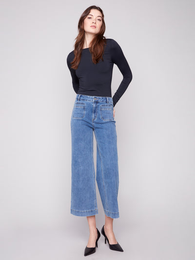 Charlie B Jean - Patch Pocket Flare - Blue