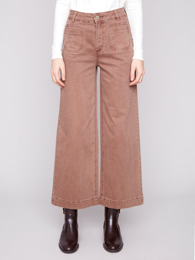 Charlie B Pant - Patch Pocket Flare - Truffle